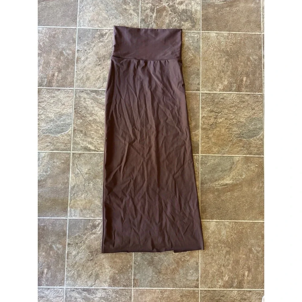 Skims Shaping Swim Long Sarong Skirt Size Small Cocoa